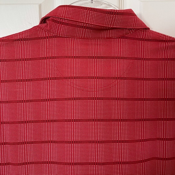 GREG NORMAN Men’s Red Collared Golf Shirt Medium - Picture 7 of 11
